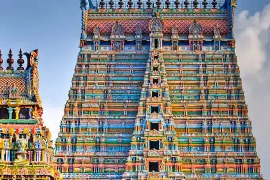 View of a Hindu Temple.