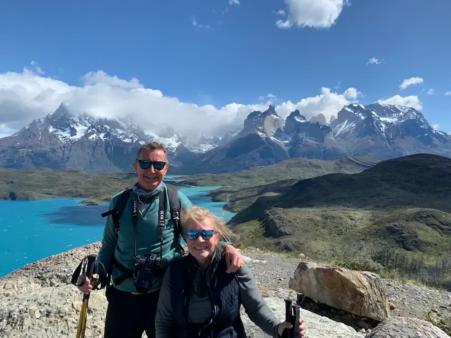 two travellers during trekking